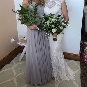 ALL ABOUT LOVE LIGHT GREY MAXI DRESS - XS